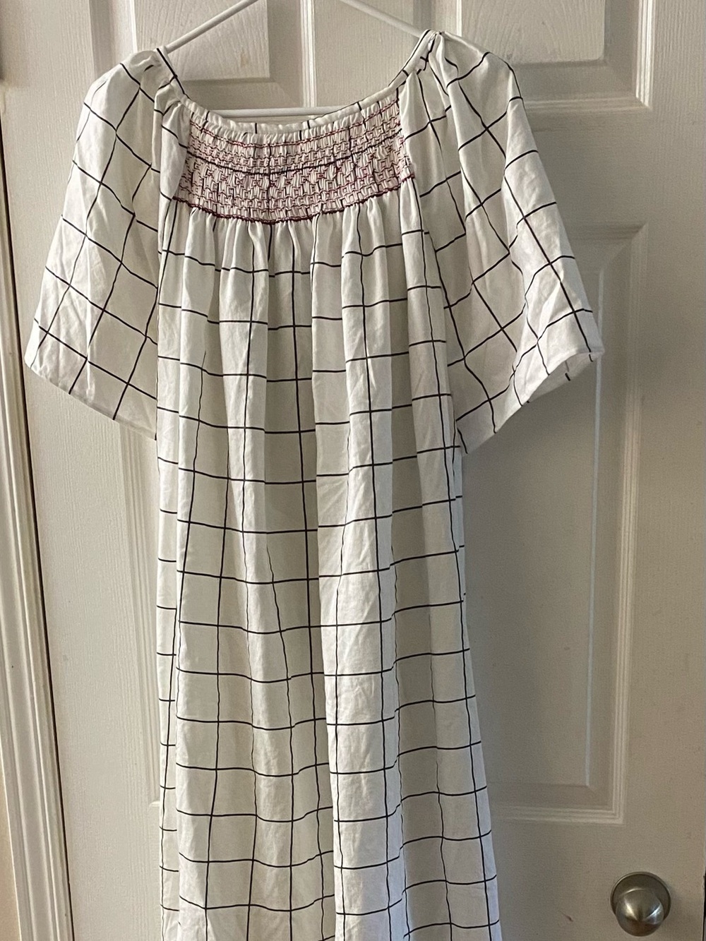 Smocked Cotton Gown - Tall